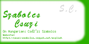 szabolcs csuzi business card